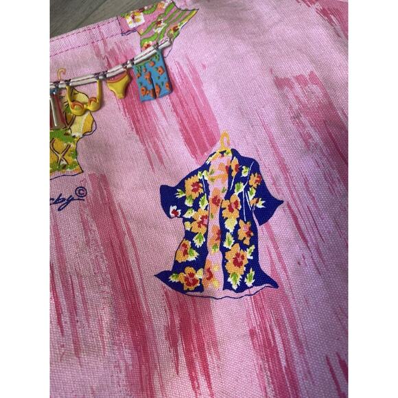 Anne Ormsby Quasby Beach Themed Tote Bag Hawaiian Shirt Novelty Canvas Large - Picture 3 of 12